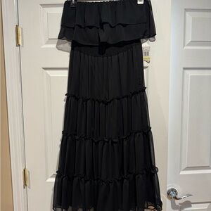 MSK boho chic Black Tiered Dress. TAGS REMOVED.
